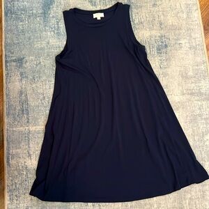 Loft sleeveless mini dress navy blue